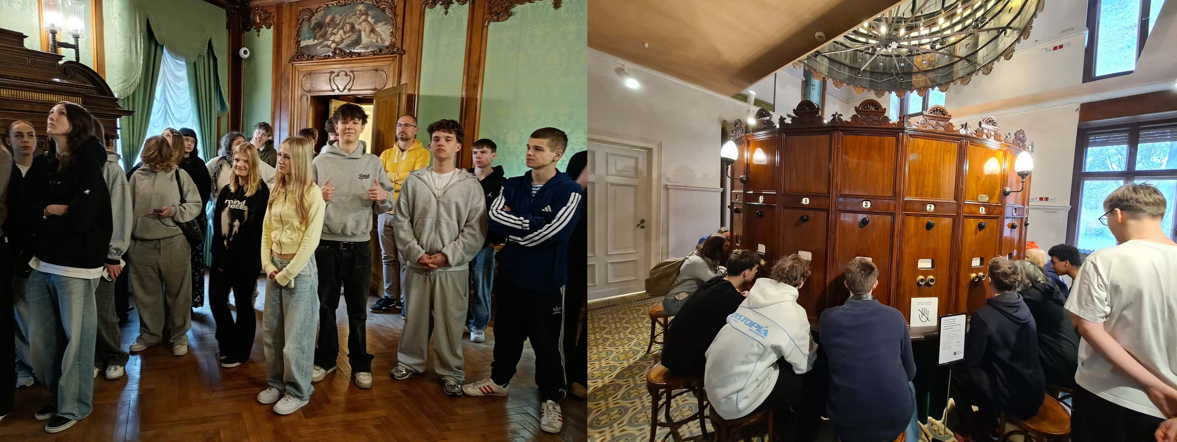 uczniowie podczas wycieczk