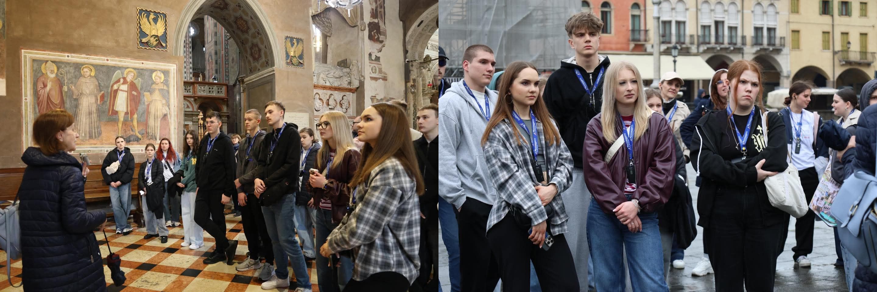 uczniowie na wycieczce w Padwie