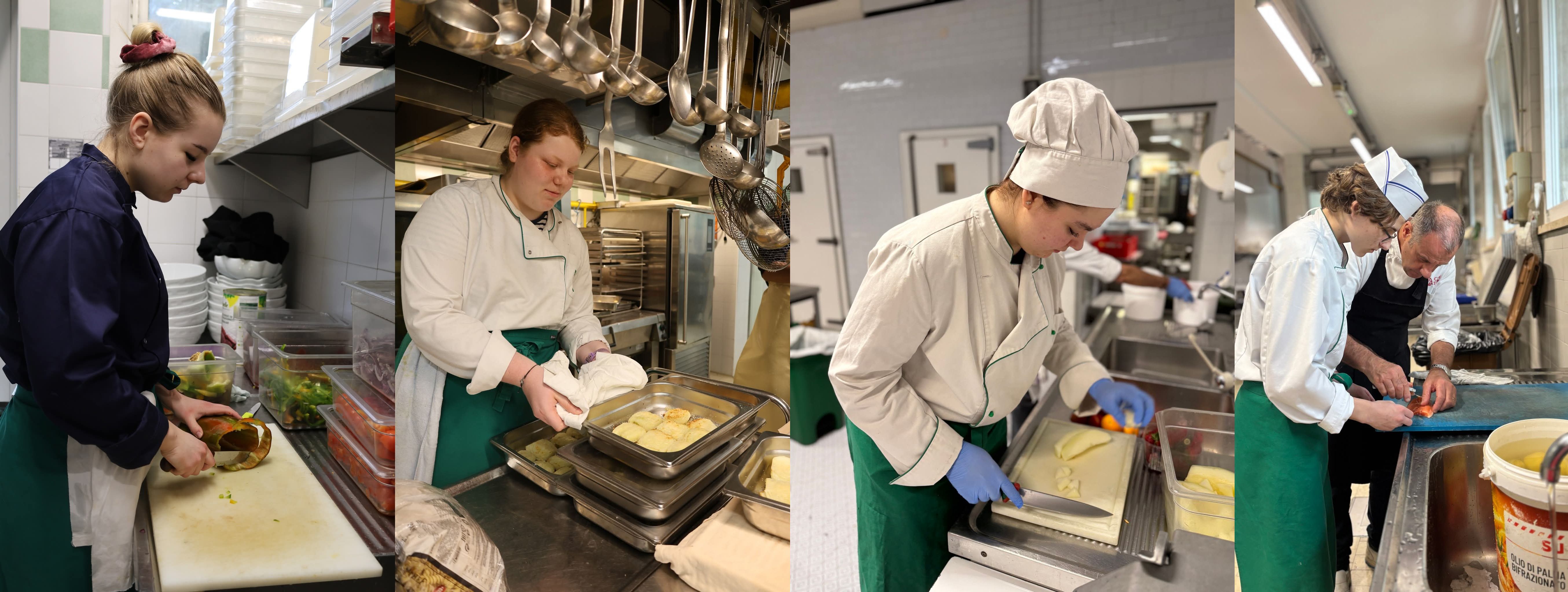 uczniowie podczas praktyk zagranicznych