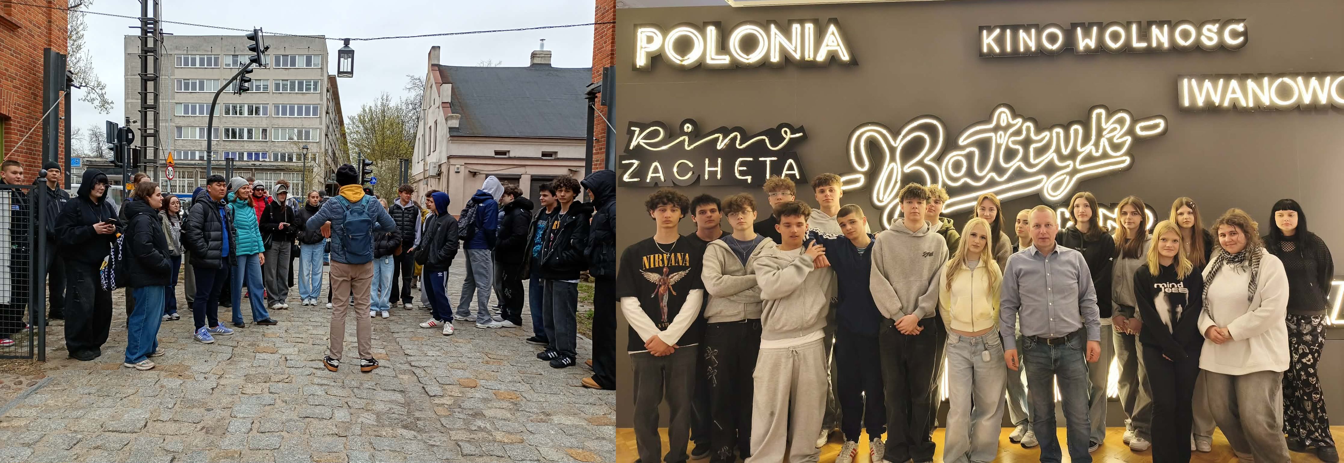 uczniowie podczas wycieczk