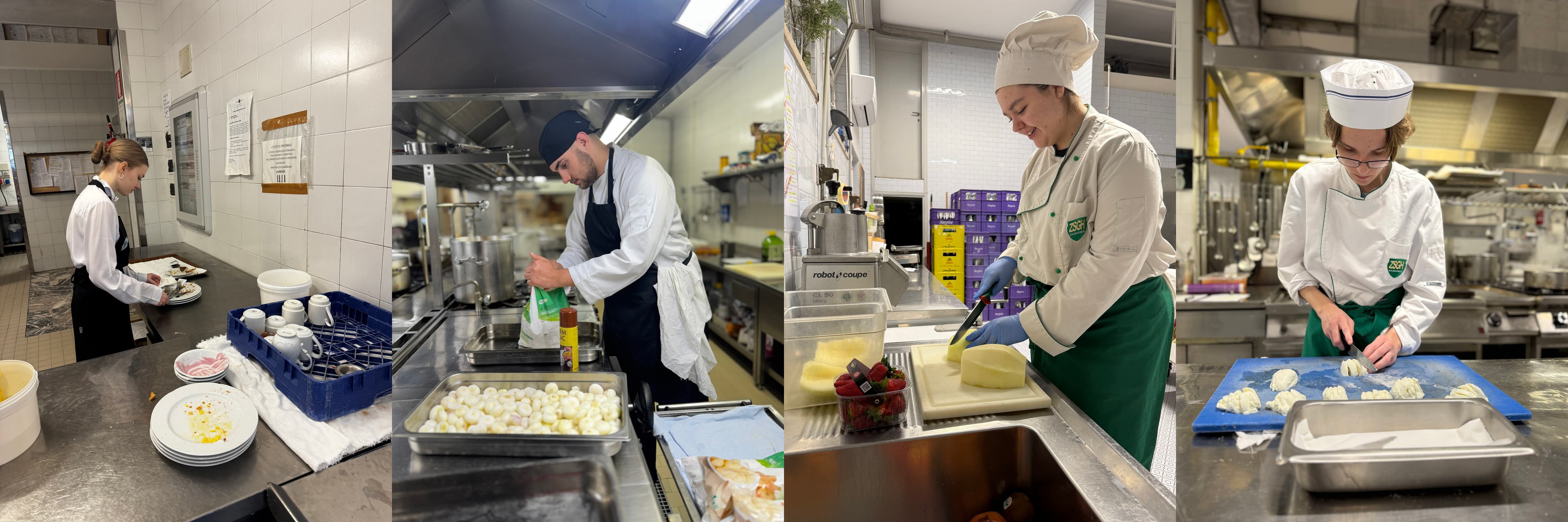 uczniowie podczas praktyk zagranicznych