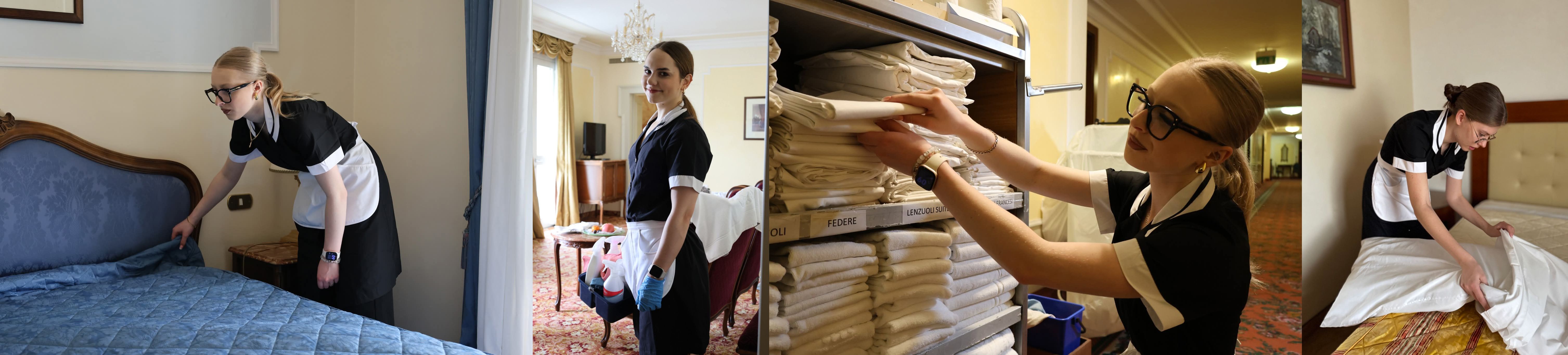 uczniowie podczas praktyk zagranicznych