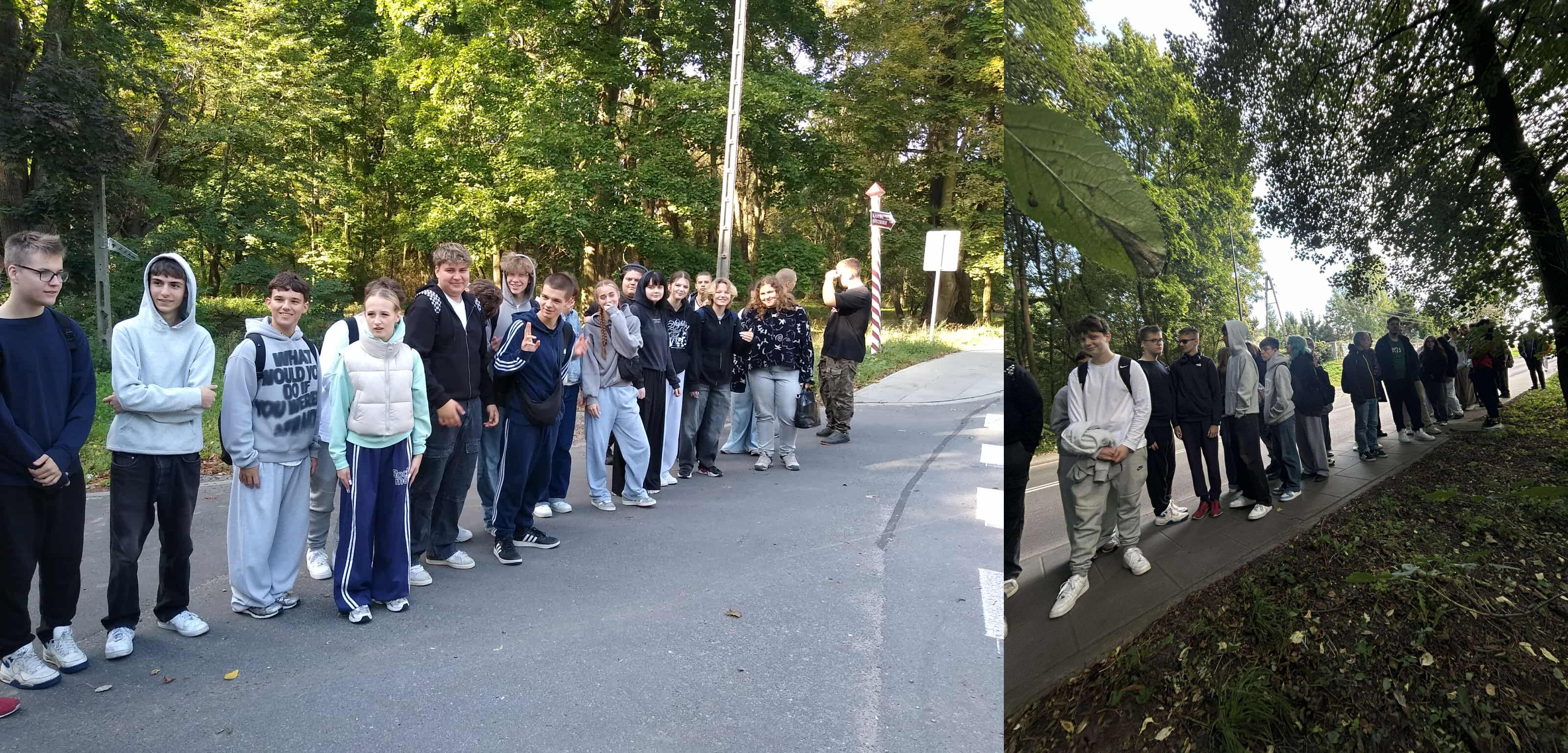 uczniowie podczas wycieczki