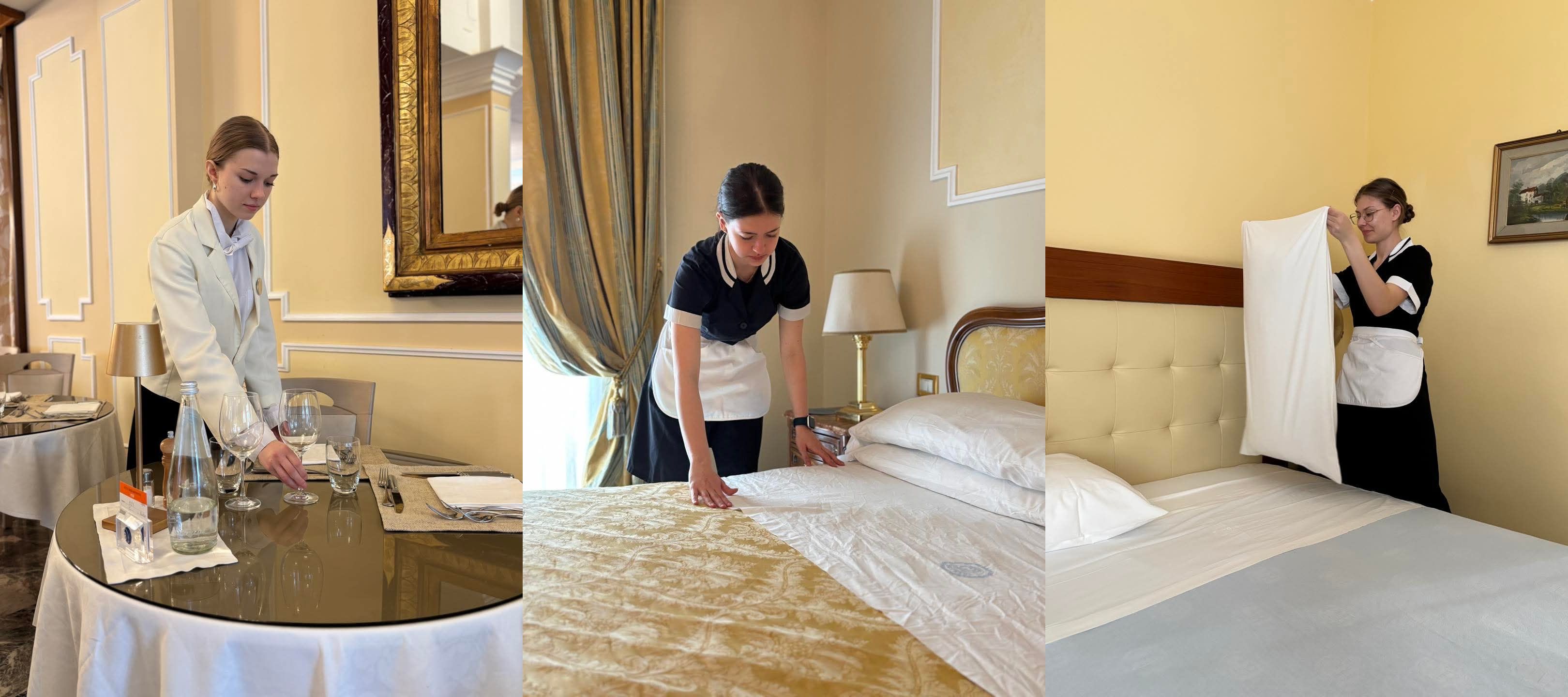 uczniowie podczas praktyk zagranicznych