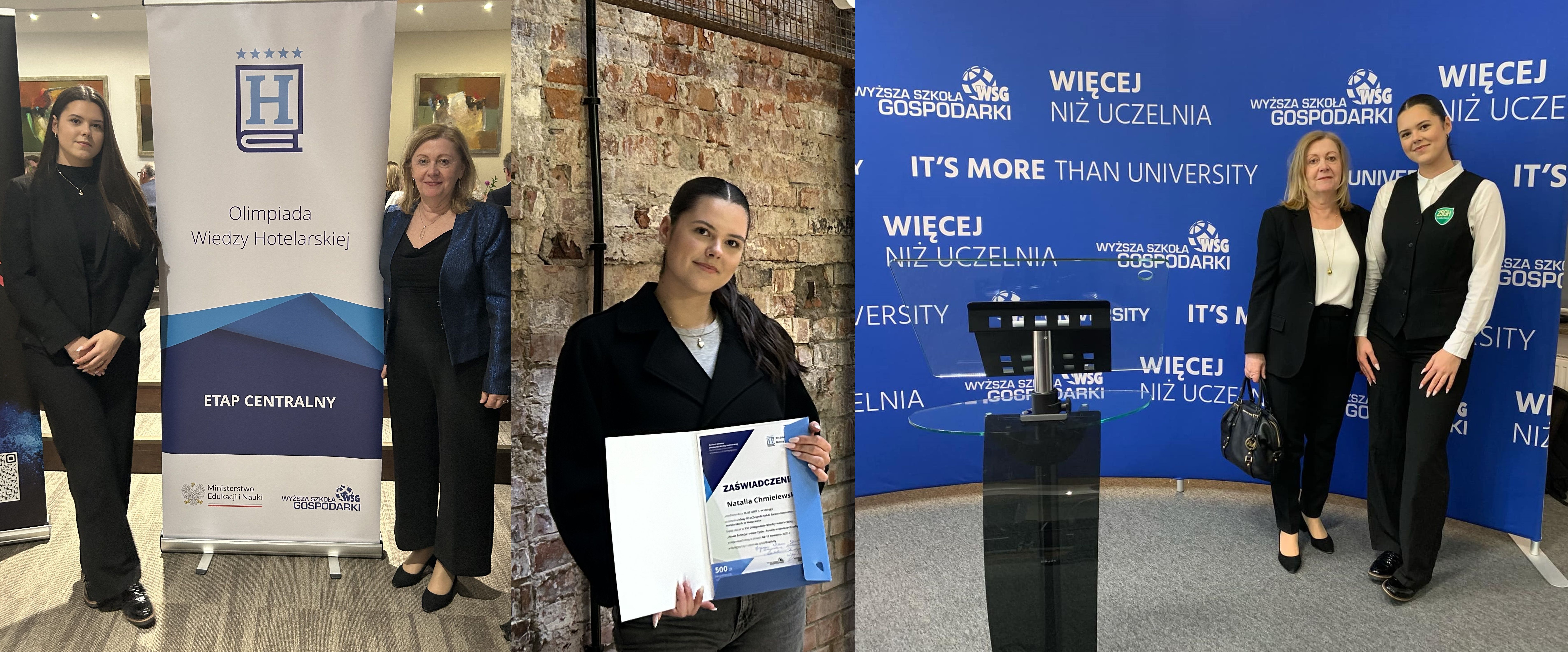Matalia z nauczycielka podczas olimpiady