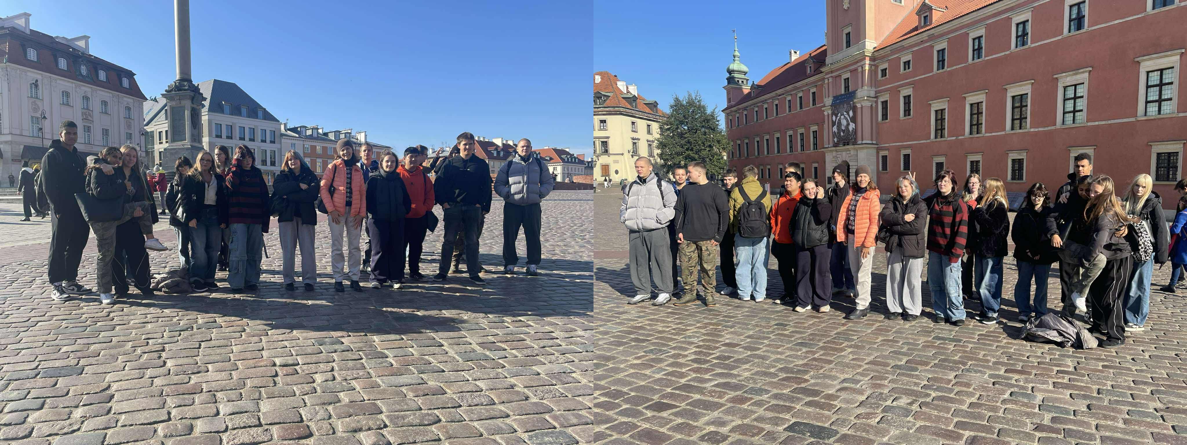 uczniowie podczas wycieczki