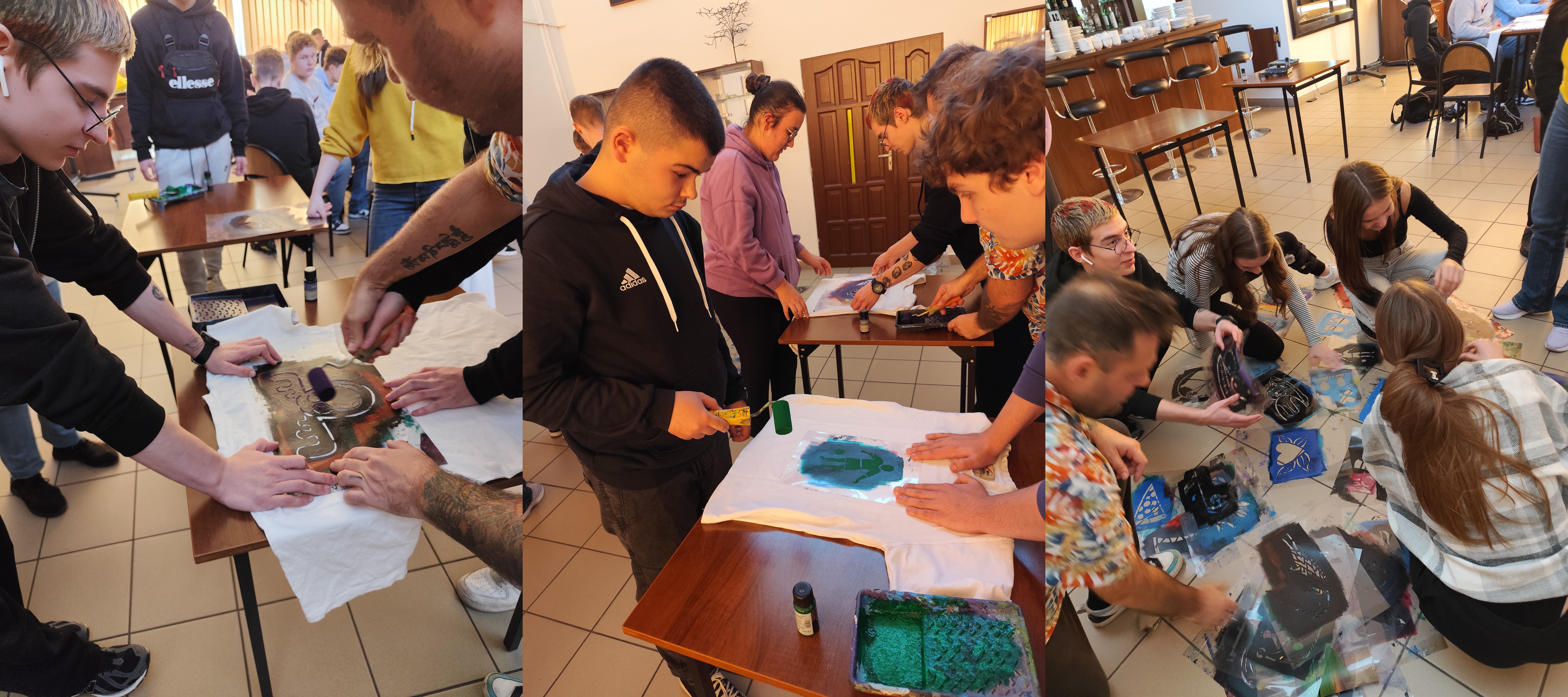 uczniowie podczas warsztatów