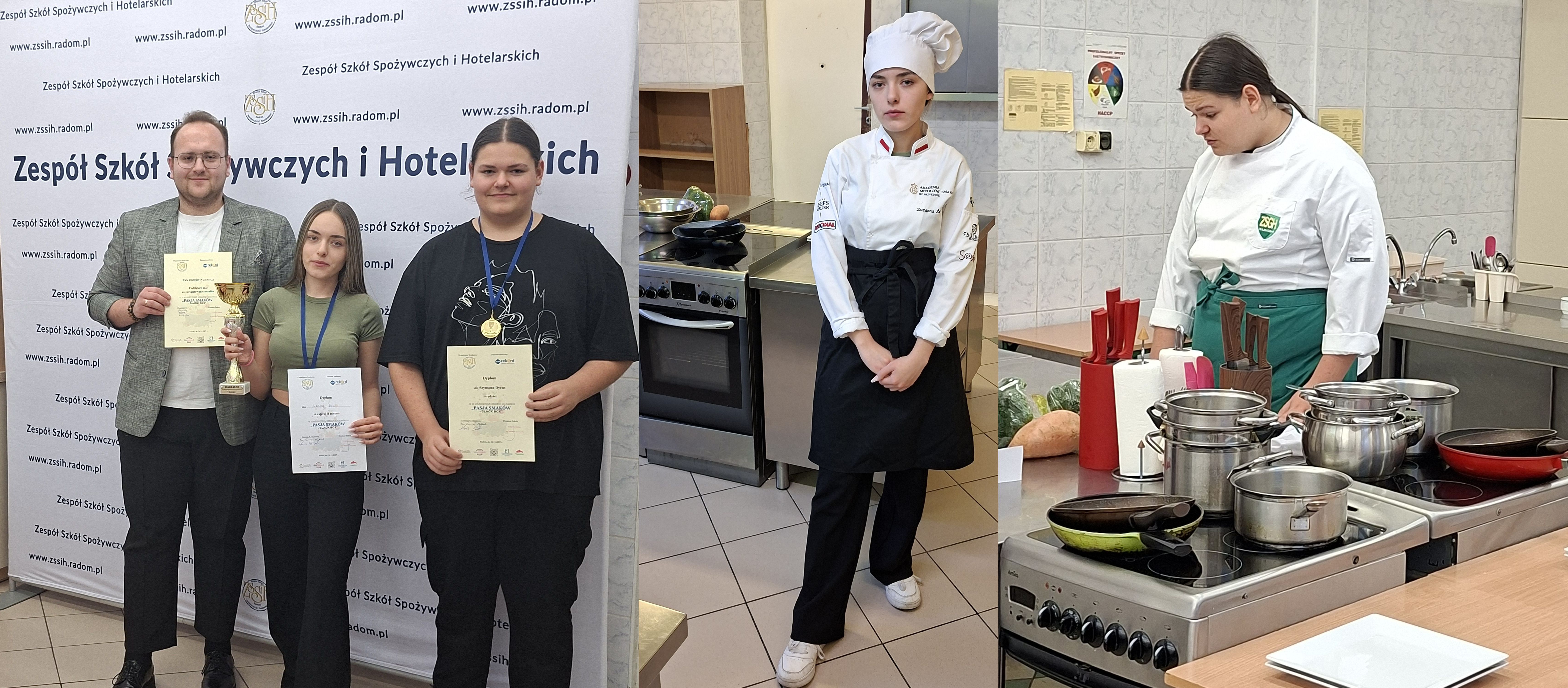 uczniowie z opiekunem biorący udział wkonkursie