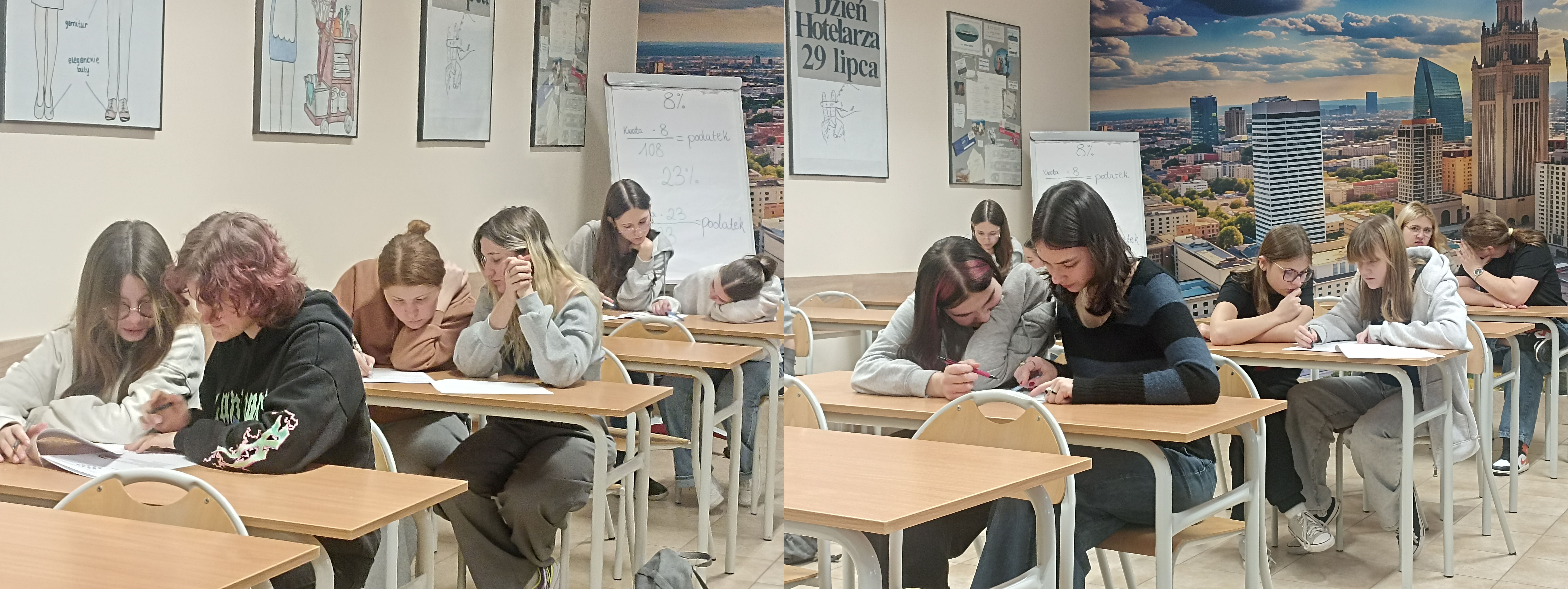 uczniowie podczas konkusu