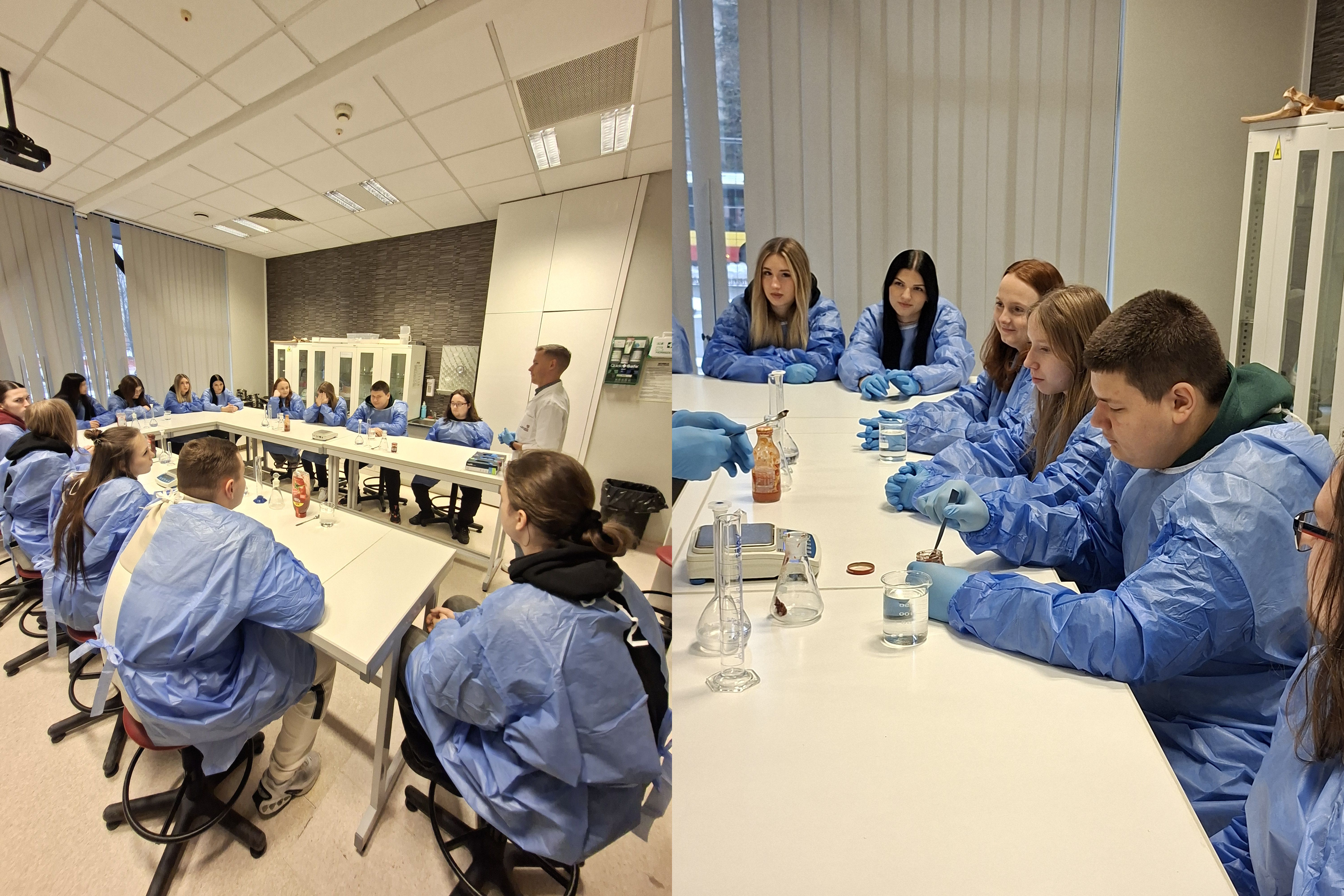 uczniowie podczas zajęć