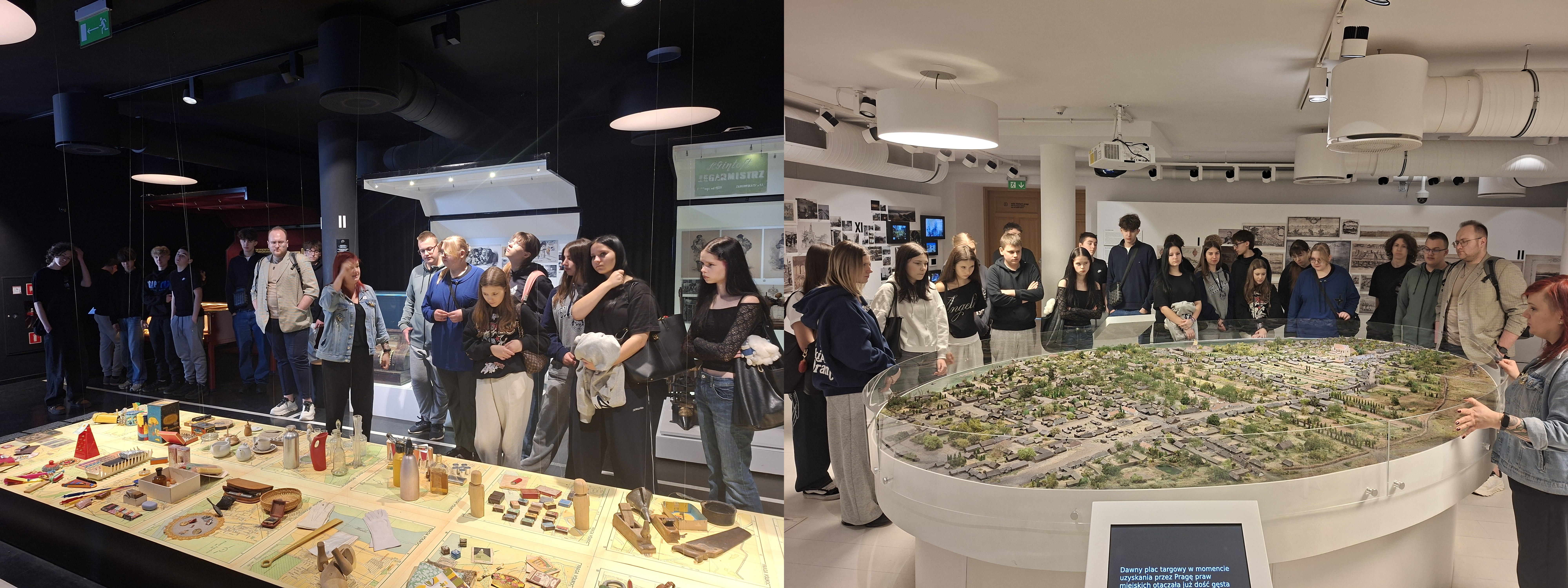 uczniowie podczas wycieczki