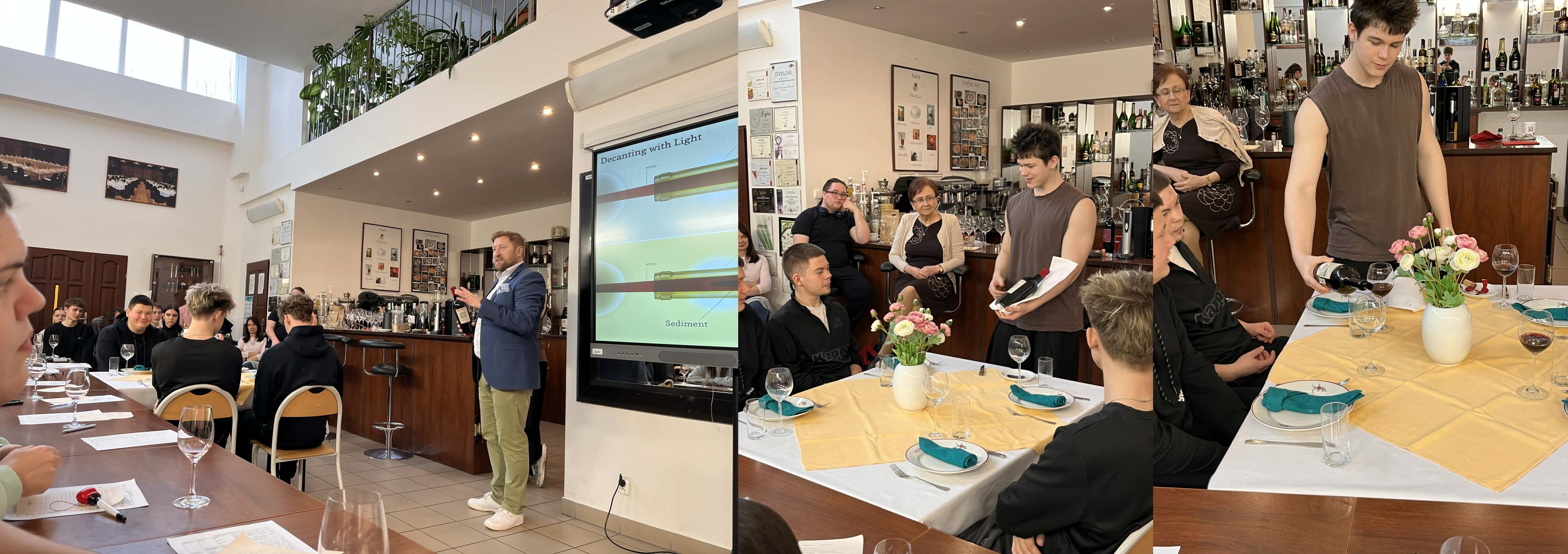 prowadzący i uczniowie biorący udziałw w szkoleniu