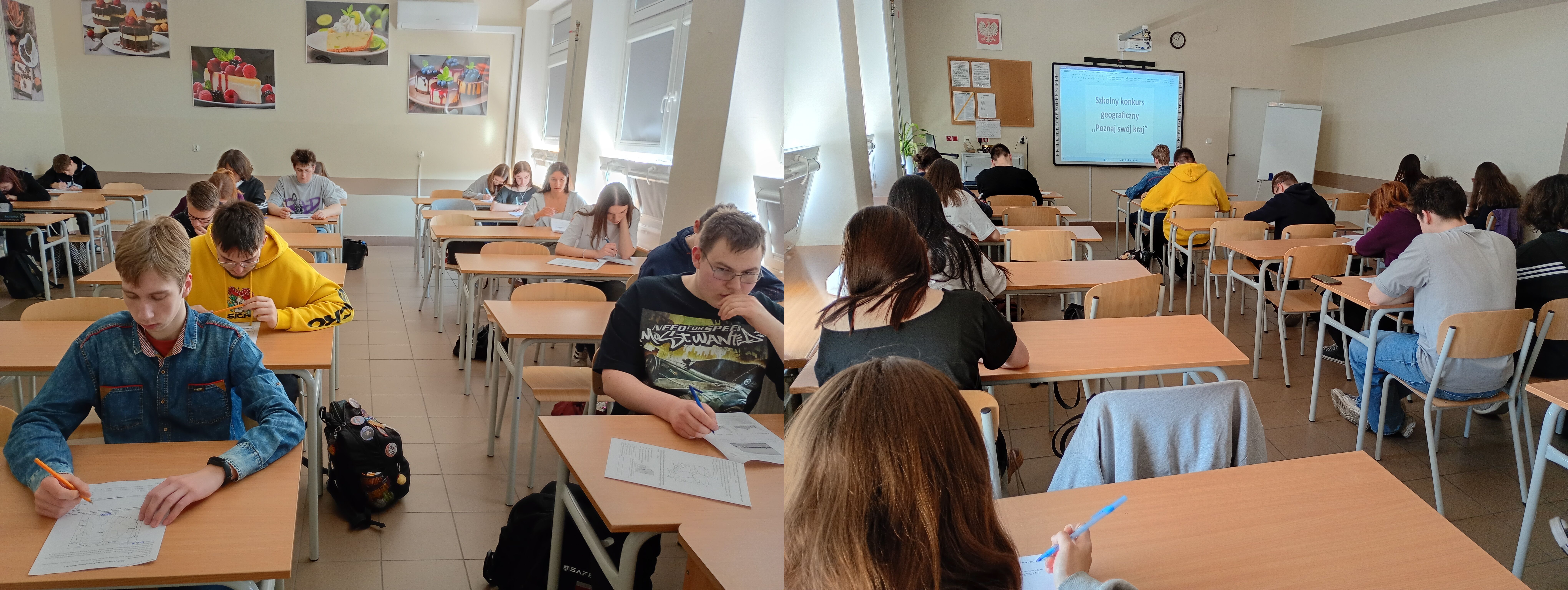 uczniowie podczas konkursu