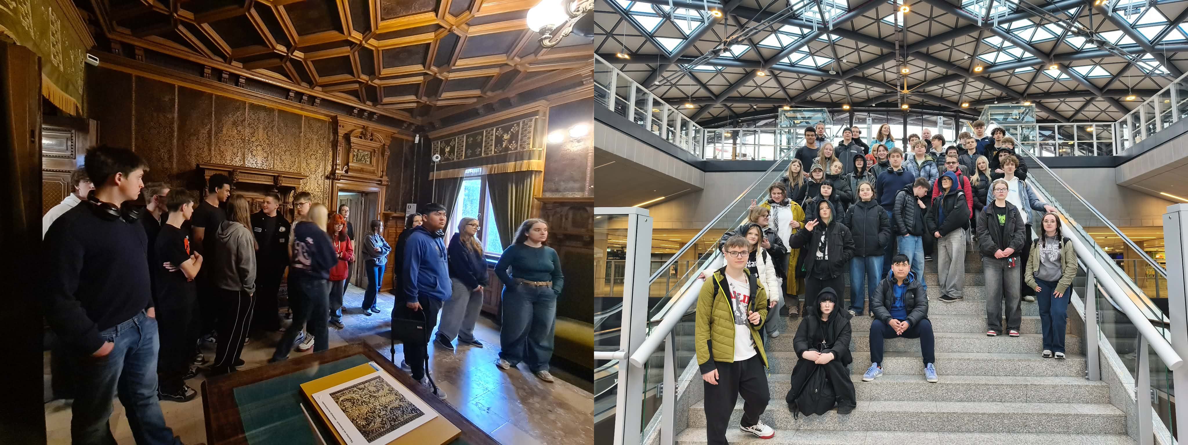 uczniowie podczas wycieczki