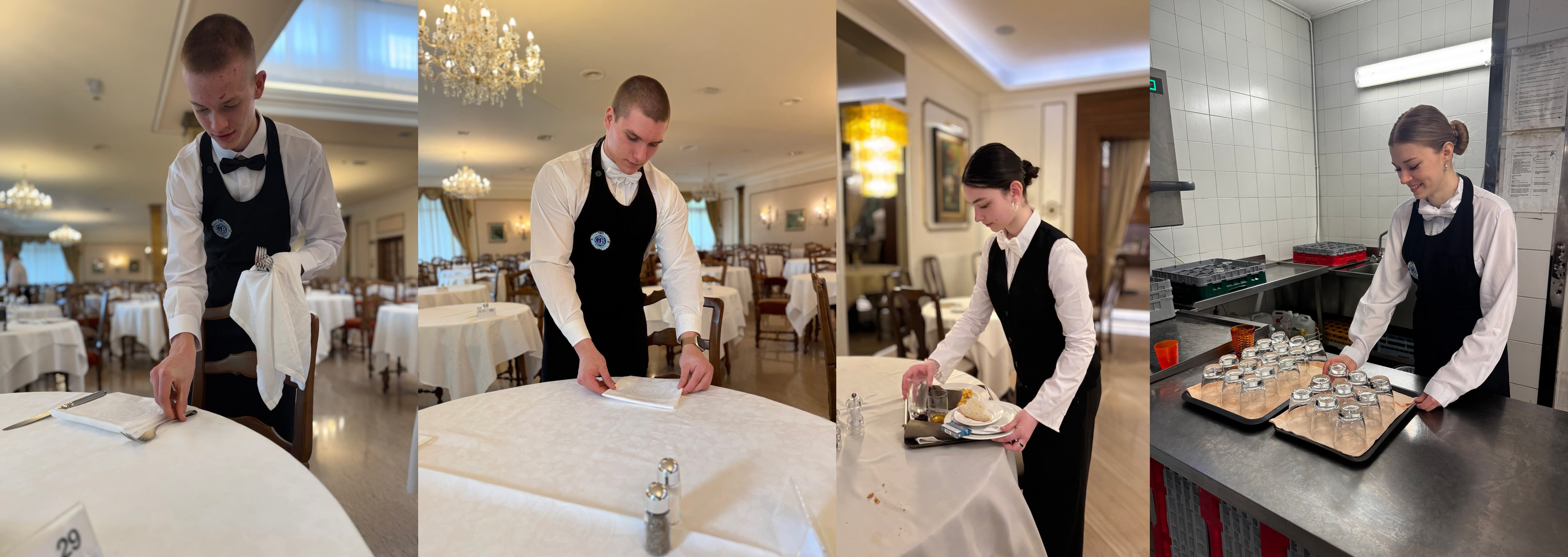 uczniowie podczas praktyk zagranicznych