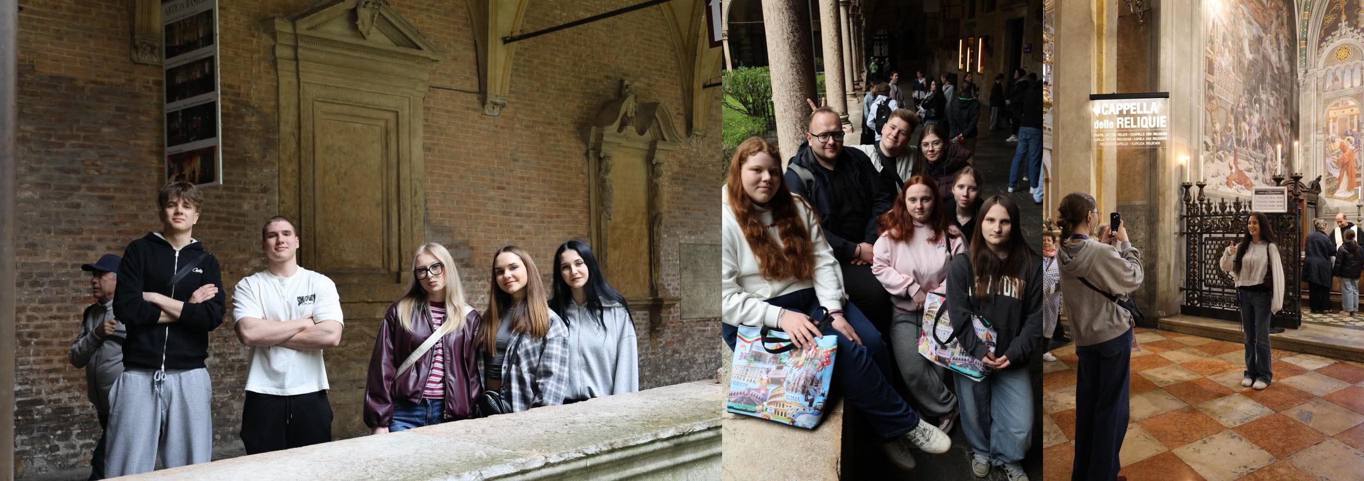 uczniowie na wycieczce w Padwie