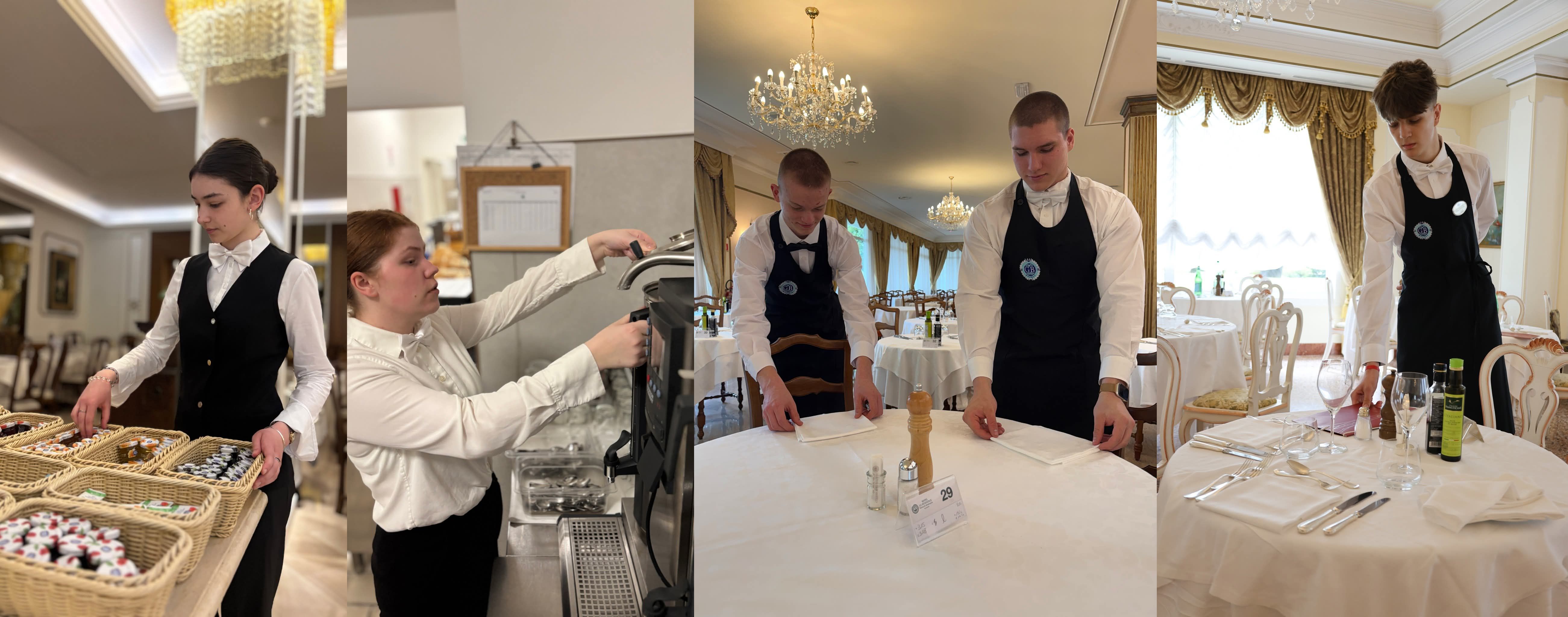 uczniowie podczas praktyk zagranicznych