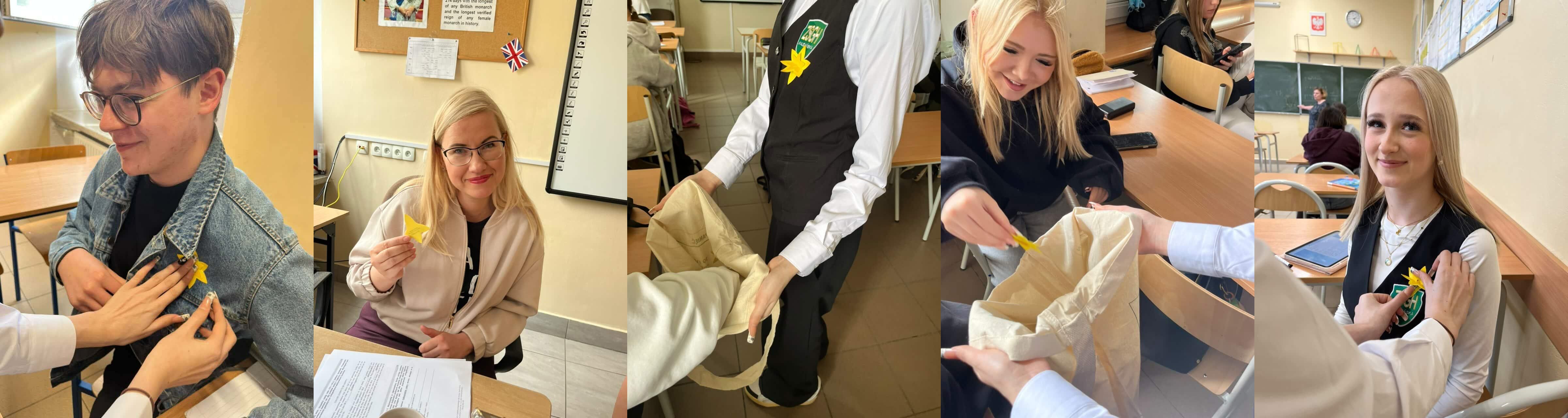 uczniowie biorący udział w akcji